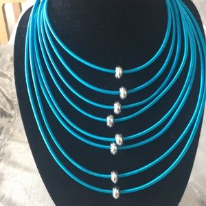 Moroccan silk necklace